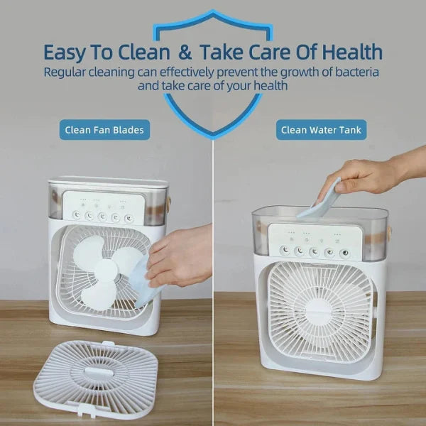 Portable Air Cooler Mist Fan with LED Light