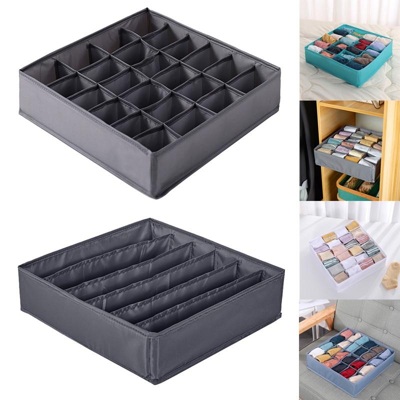 Foldable Fabric Drawer Organiser with Dividers for Clothes, Socks, Ties, and Makeup.