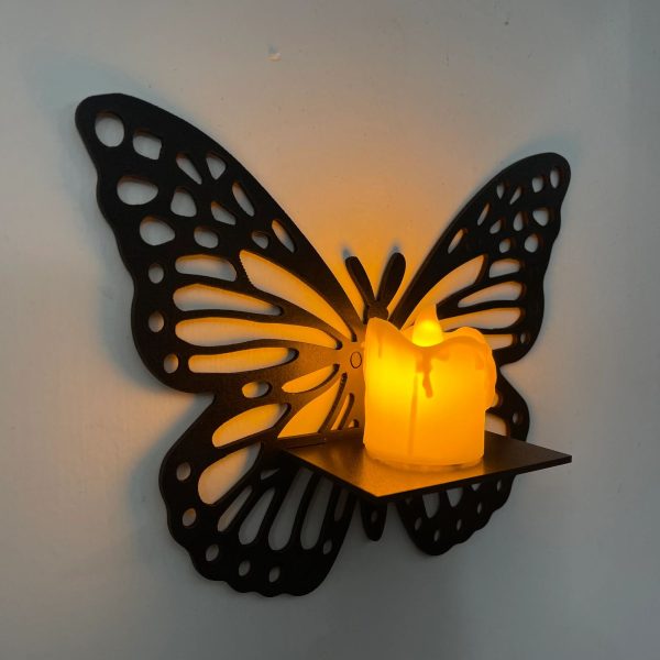 3-Piece Butterfly Wall Art Set, Decorative Shelves for Home Decor