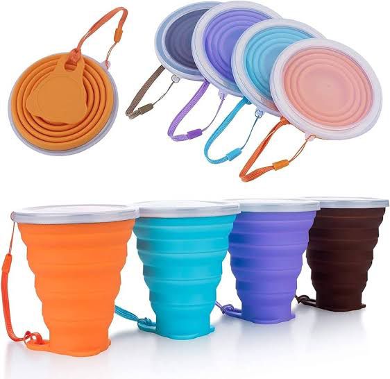 Cute Telescopic Collapsible Silicone Foldable Cup / Water Bottle (random Color)