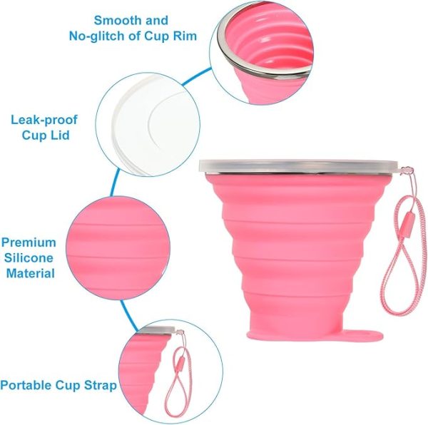 Cute Telescopic Collapsible Silicone Foldable Cup / Water Bottle (random Color)