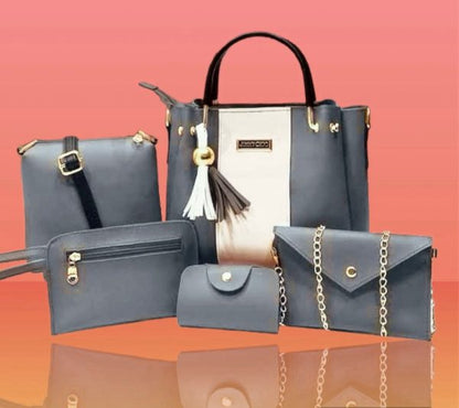 Cynthetic Leather 5pcs Set Ladies Bag