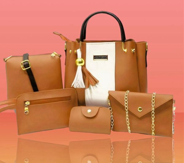 Cynthetic Leather 5pcs Set Ladies Bag