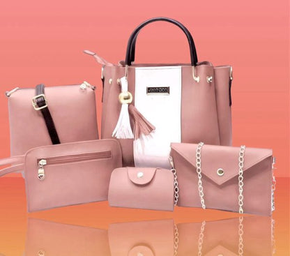 Cynthetic Leather 5pcs Set Ladies Bag