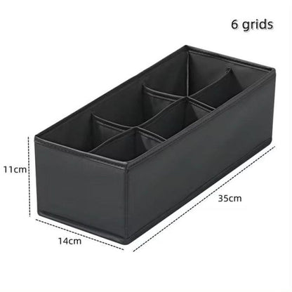 Foldable Fabric Drawer Organiser with Dividers for Clothes, Socks, Ties, and Makeup.