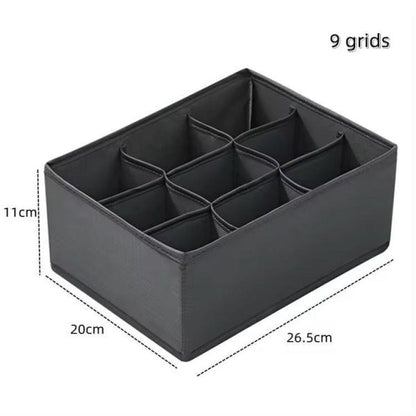 Foldable Fabric Drawer Organiser with Dividers for Clothes, Socks, Ties, and Makeup.