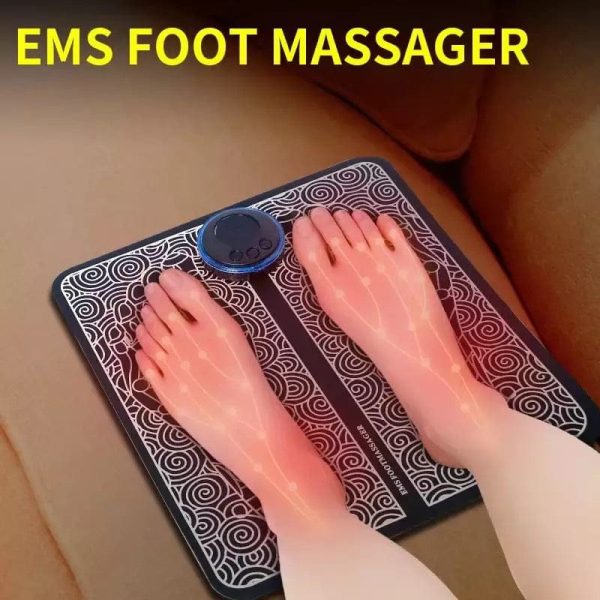 Electric Ems Foot Massager, Foldable Electric Foot Massage Mat