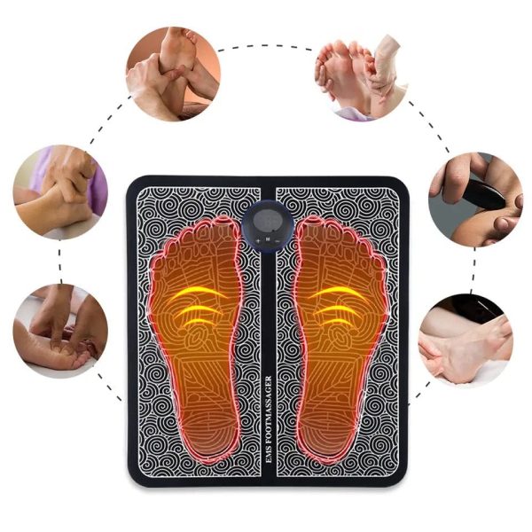 Electric Ems Foot Massager, Foldable Electric Foot Massage Mat