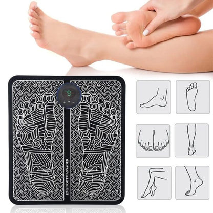 Electric Ems Foot Massager, Foldable Electric Foot Massage Mat