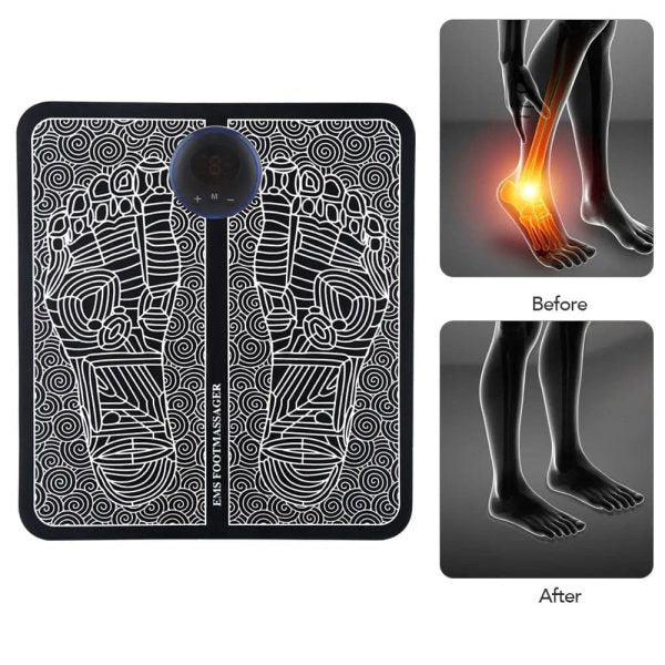 Electric Ems Foot Massager, Foldable Electric Foot Massage Mat