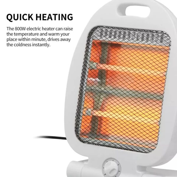 Electric Quartz Heater 400-800 W Small Heater 2 Power Level Knob Switch For Dormitory