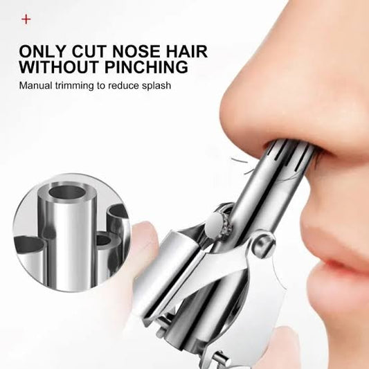 Mini Portable Stainless Steel Manual Nose Hair Trimmer for Men & Women