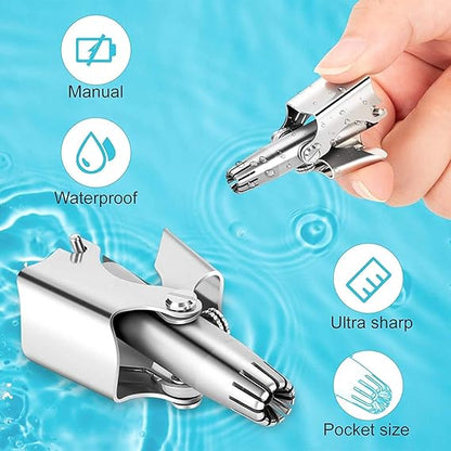 Mini Portable Stainless Steel Manual Nose Hair Trimmer for Men & Women