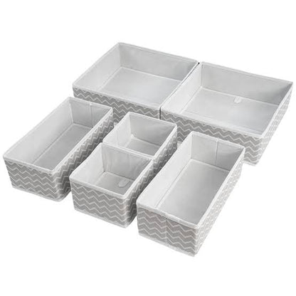 Pack Of 6 Drawer Organizers (grey)