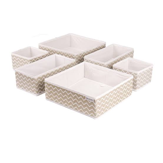 Pack Of 6 Drawer Organizers (grey)