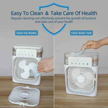 Portable Air Cooler Mist Fan with LED Light