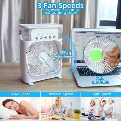 Portable Air Cooler Mist Fan with LED Light