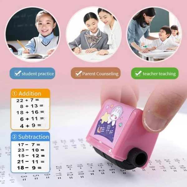 Roller Addition And Subtraction Pupils Maths Math Practice Number Rolling Stamp